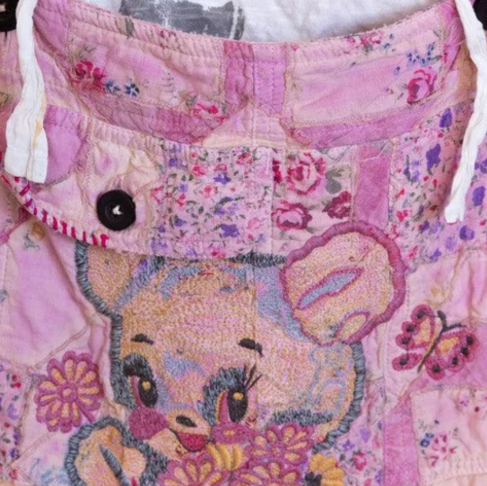 Magnolia Pearl Pink Patchwork Overalls - Picture 9 of 12